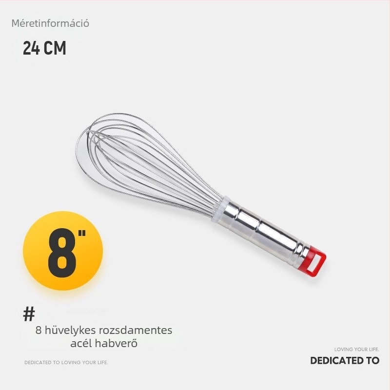 Kézi tojáshabverő rozsdamentes acélból — kisméretű konyhai sütőeszköz