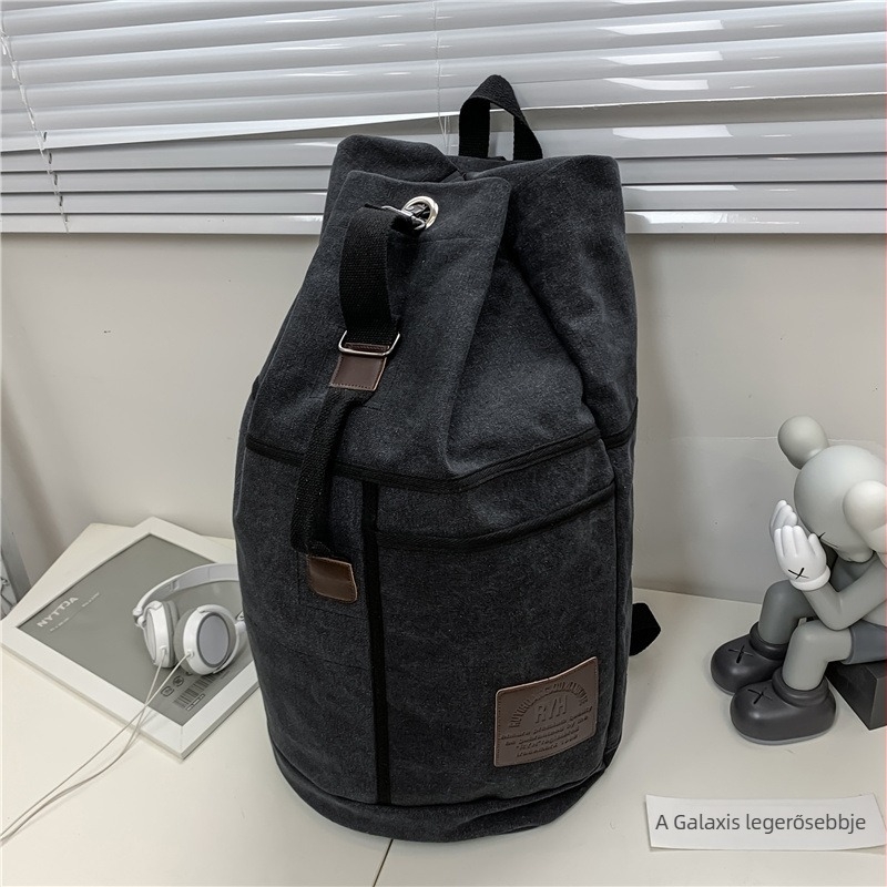 Vászon utazó hátizsák, nagy kapacitású, 20–35 L, uniszex, 14 hüvelykes laptophoz, ivópalack-zseb
