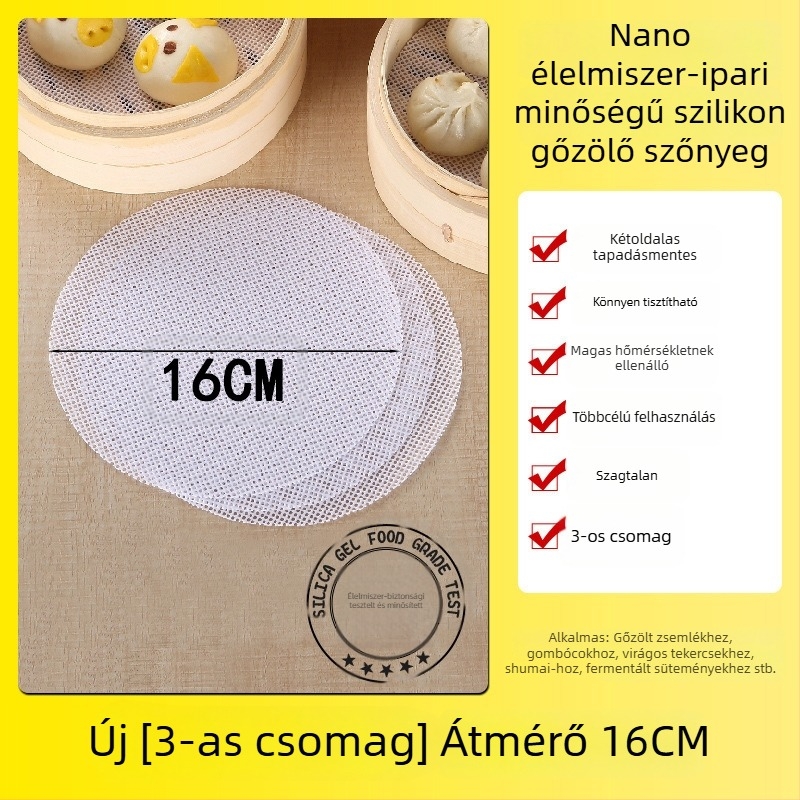 Nano szilikon gőzölő matrac, kerek, tapadásmentes, hőálló