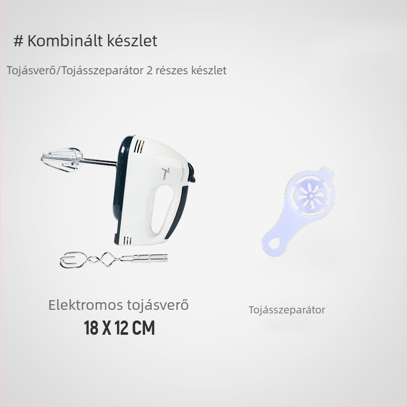 Kézi elektromos mixer, kompakt sütési készlet, tojás és tejszín felveréséhez, többfunkciós