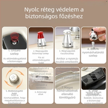 Gáztűzhelyes nyomás alatti fazék, kettős használat, alumínium ötvözet, koreai stílus, robbanásbiztos