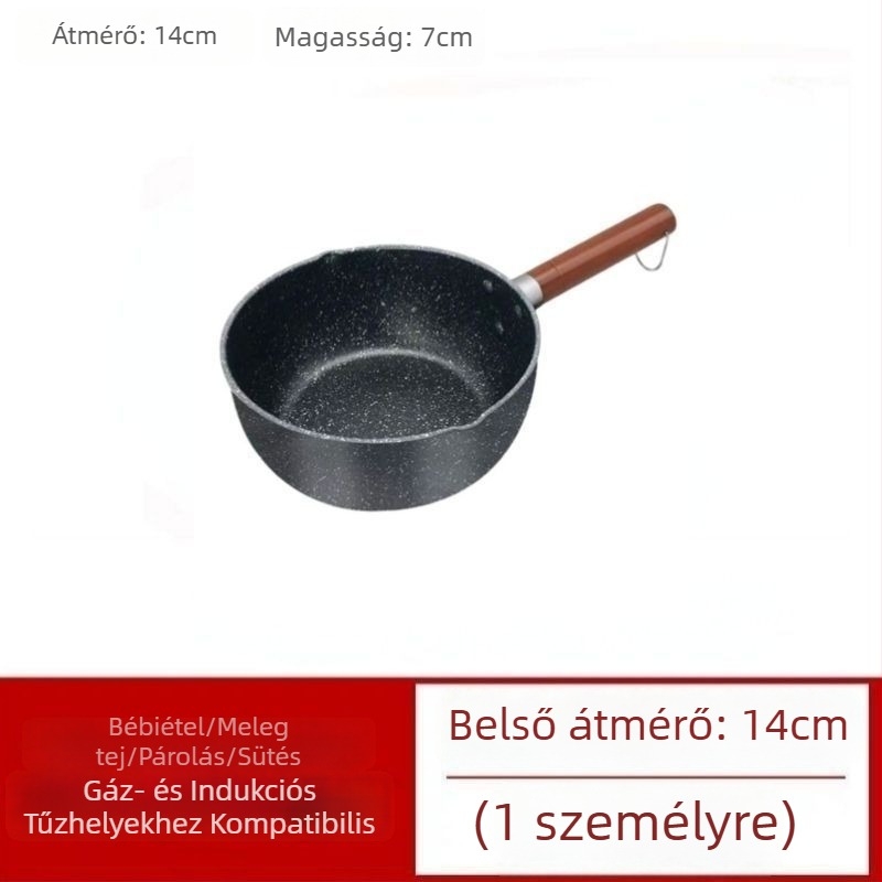 Japán stílusú tejfőző fazék Maifan-kővel, tapadásmentes, bébiételekhez, gáz- és indukciós főzőlaphoz