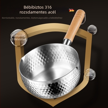 316 rozsdamentes acél Yukihira fazék, bevonat nélküli, tej- és babaételekhez, sütéshez és gyors tésztához, japán stílusú, kis méretű, tapadásmentes
