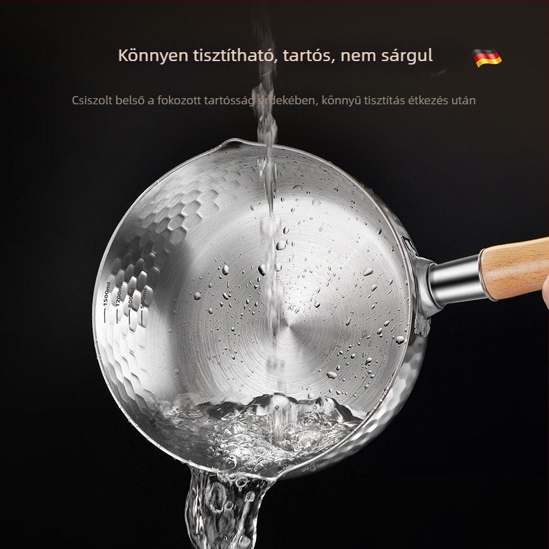 316 rozsdamentes acél Yukihira fazék, bevonat nélküli, tej- és babaételekhez, sütéshez és gyors tésztához, japán stílusú, kis méretű, tapadásmentes