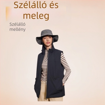 Magas minőségű grafénnel melegített tollmellény, uniszex, téli kültéri viselet, szél- és vízálló