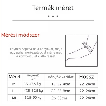 Sportos könyökvédők: kerékpározáshoz tervezett kompressziós könyökvédők, kosárlabda és röplabda könyökvédők, légáteresztő és tartós