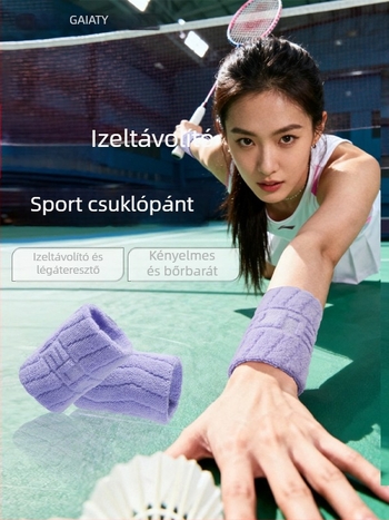 Pamut sportcsuklószalagok, izzadságot felszívó, minden évszakban, badmintonhoz, röplabdához és tenishez