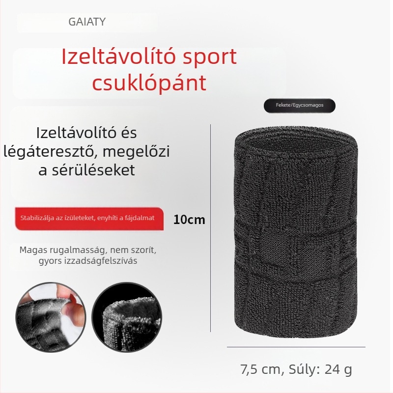 Pamut sportcsuklószalagok, izzadságot felszívó, minden évszakban, badmintonhoz, röplabdához és tenishez