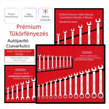 Kétfunkciós csavarkulcs készlet nyitott végű és Torx kivitelben, kétszárnyú kulcs háztartási és autókarbantartáshoz