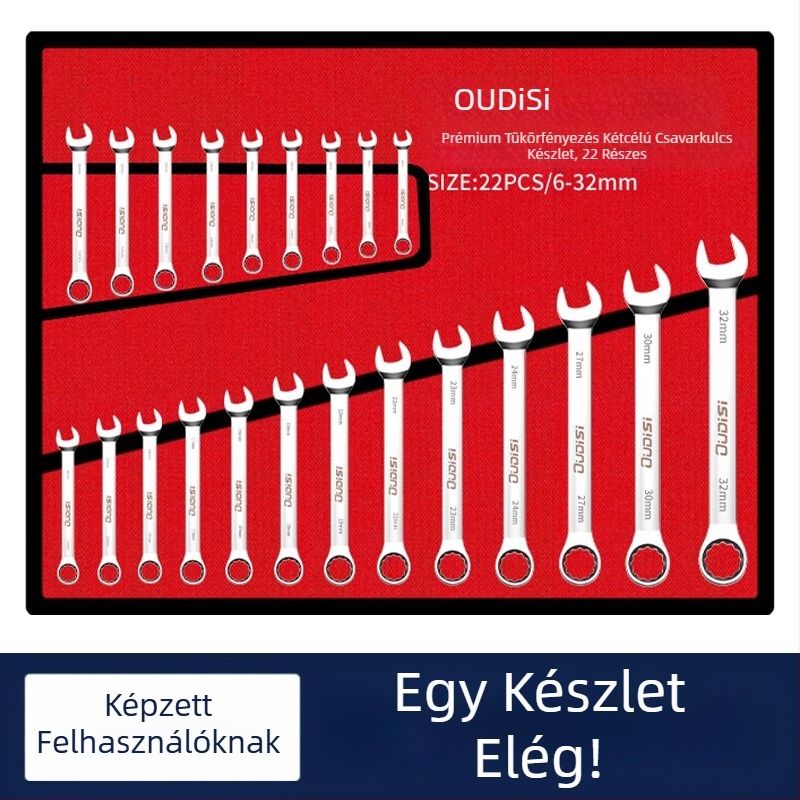 Kétfunkciós csavarkulcs készlet nyitott végű és Torx kivitelben, kétszárnyú kulcs háztartási és autókarbantartáshoz