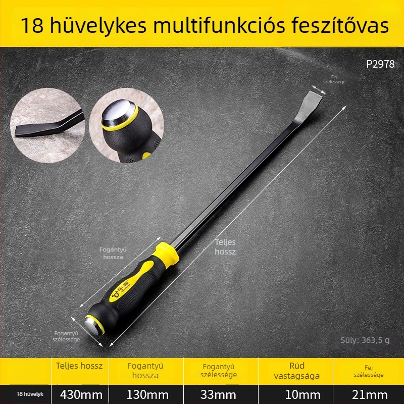 Ipari autójavításhoz tervezett acél emelővas, többfunkciós szerszám gumiabroncs eltávolításához és faragáshoz