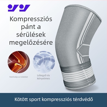 Térd-, tenyér-, boka- és könyökvédő készlet kosárlabdára, kerékpározásra és guggolásra – rugalmas kötött sportvédő felszerelés