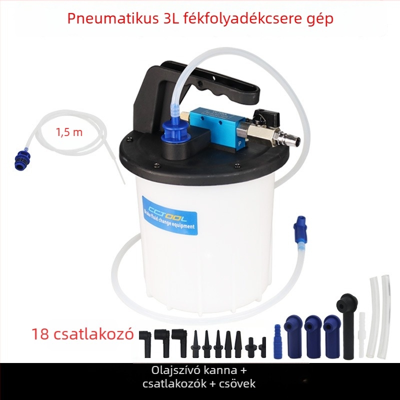 3 literes fékfolyadék-cserélő eszköz manuális levegőkioldó pumpával autókarbantartáshoz