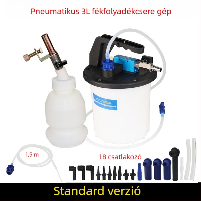 3 literes fékfolyadék-cserélő eszköz manuális levegőkioldó pumpával autókarbantartáshoz
