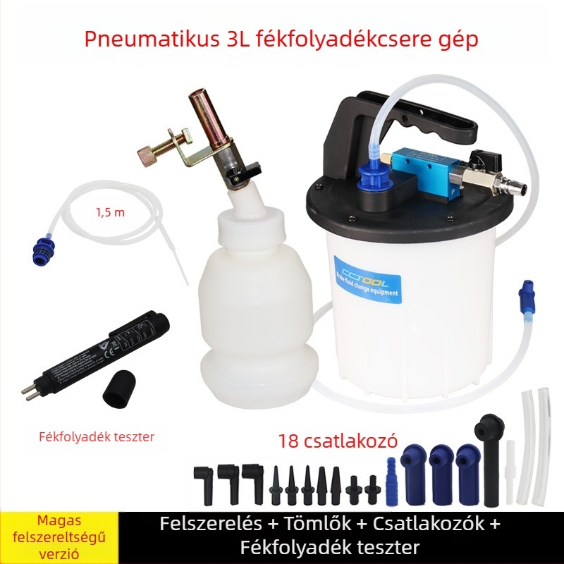 3 literes fékfolyadék-cserélő eszköz manuális levegőkioldó pumpával autókarbantartáshoz