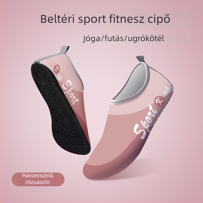 Női beltéri edzőcipő tánchoz és jóga közben, könnyű, puha talpú, csendes, csúszásmentes, ütéscsillapító