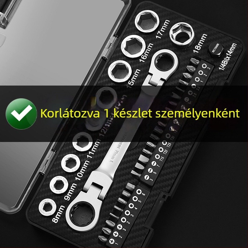 Csattogó kulcs készlet a gyújtógyertya eltávolításához, gyors hüvely adapterekkel – multifunkcionális autójavító készlet