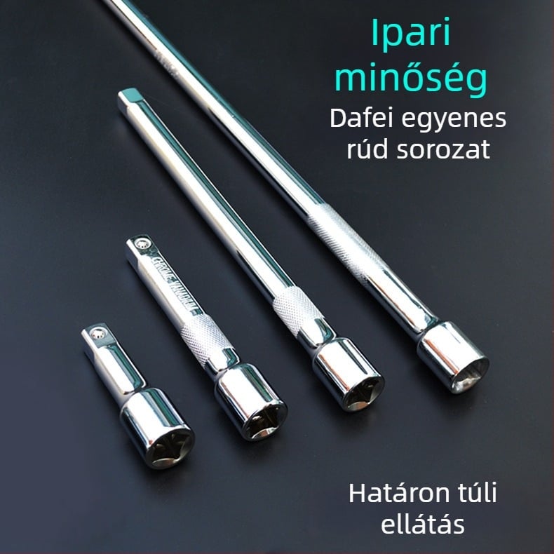 Dafei 1/2 hüvelykes króm-vanádium acél egyenes rúd aljzattal, metrikus, kézi csavarhuj