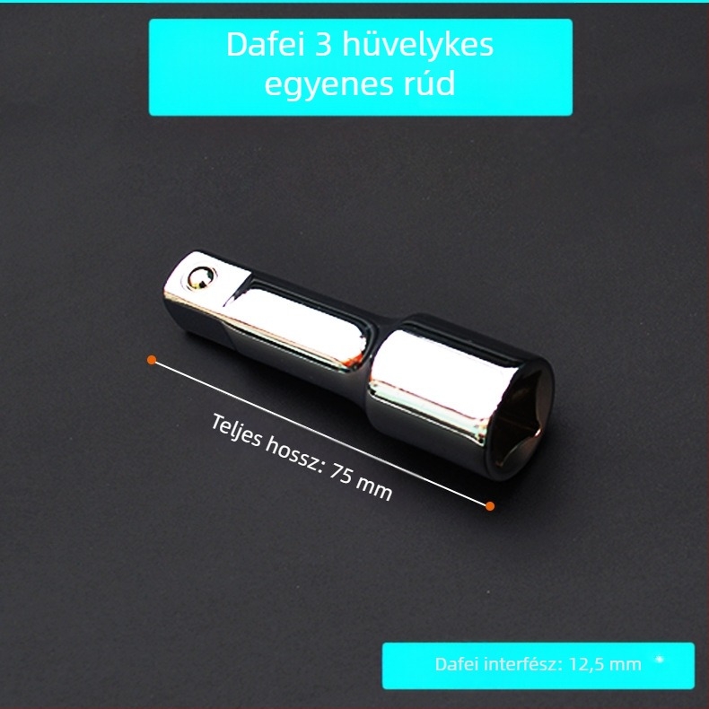 Dafei 1/2 hüvelykes króm-vanádium acél egyenes rúd aljzattal, metrikus, kézi csavarhuj
