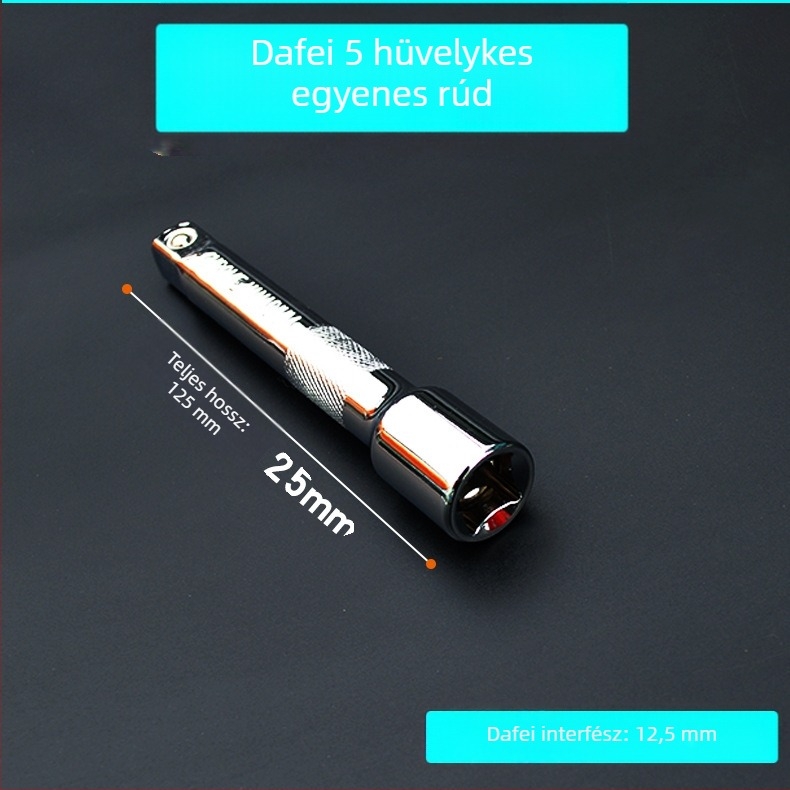 Dafei 1/2 hüvelykes króm-vanádium acél egyenes rúd aljzattal, metrikus, kézi csavarhuj