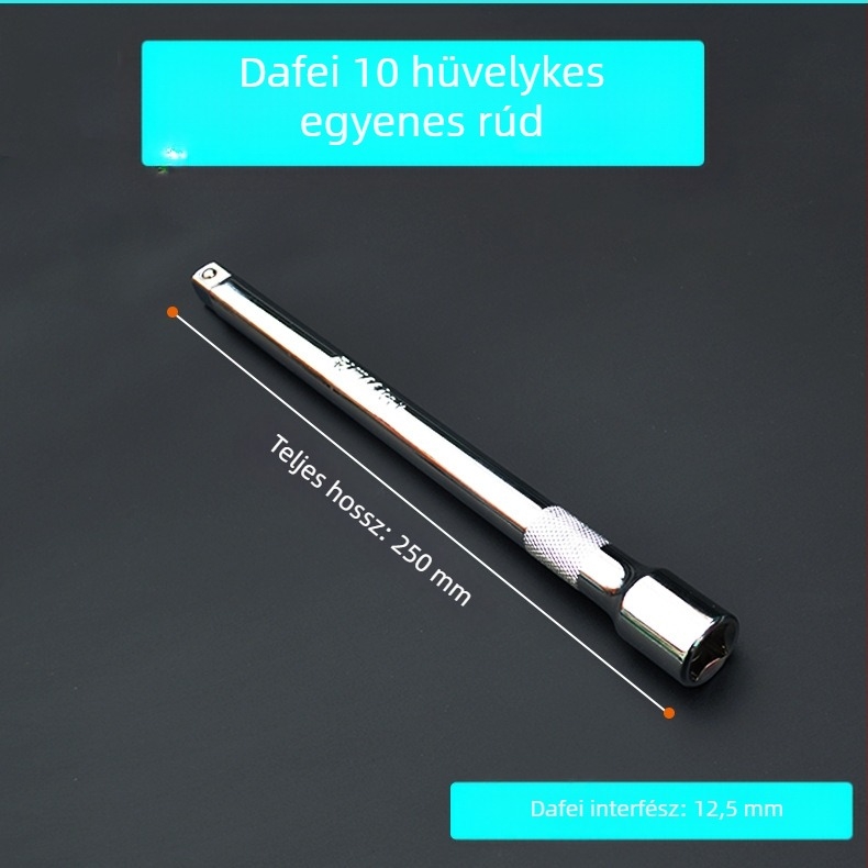 Dafei 1/2 hüvelykes króm-vanádium acél egyenes rúd aljzattal, metrikus, kézi csavarhuj