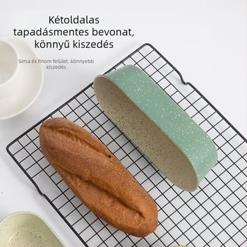 Hosszú kenyérsütő forma szénacélból, kenyér és sütemények készítéséhez