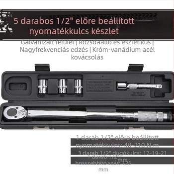 1/2 hüvelykes nyomatékkulcs készlet, 5–7 darab, autójavításhoz