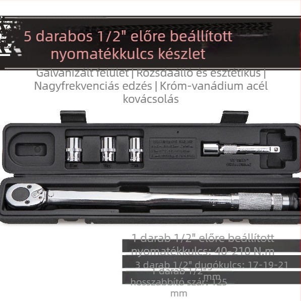 1/2 hüvelykes nyomatékkulcs készlet, 5–7 darab, autójavításhoz