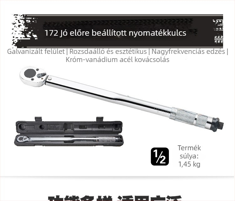 1/2 hüvelykes nyomatékkulcs készlet, 5–7 darab, autójavításhoz