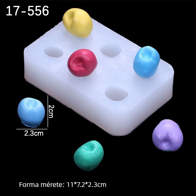 3D gyümölcs szilikonforma – meggy és málna, sütéshez, csokoládéhoz, tortadíszítéshez és illatosító gyertyákhoz