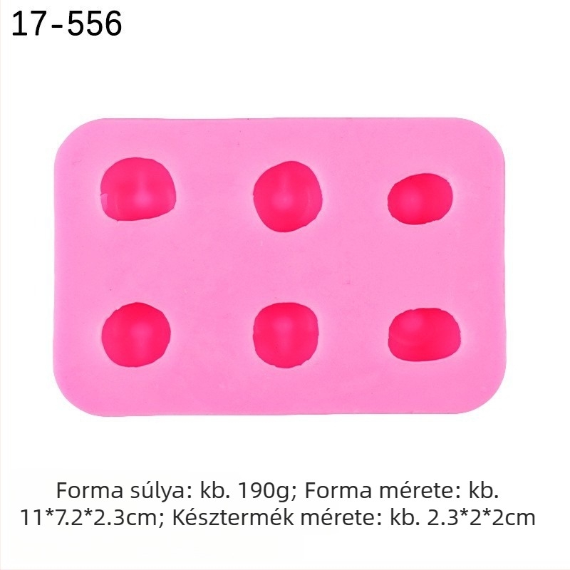 3D gyümölcs szilikonforma – meggy és málna, sütéshez, csokoládéhoz, tortadíszítéshez és illatosító gyertyákhoz