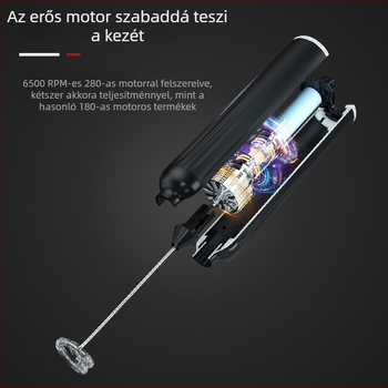 USB-töltéses elektromos tejhabosító – kézben tartható, mini mixer/habosító
