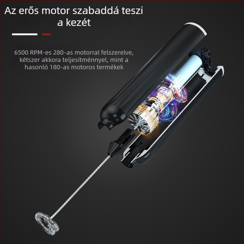 USB-töltéses elektromos tejhabosító – kézben tartható, mini mixer/habosító