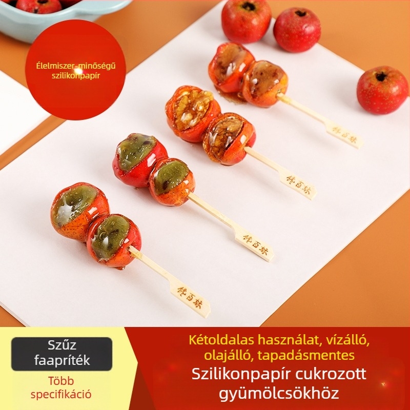 Szilikon-olajos sütőpapír, élelmiszer-biztonságú nem tapadó sütőpapír, tepsi alátét tortákhoz