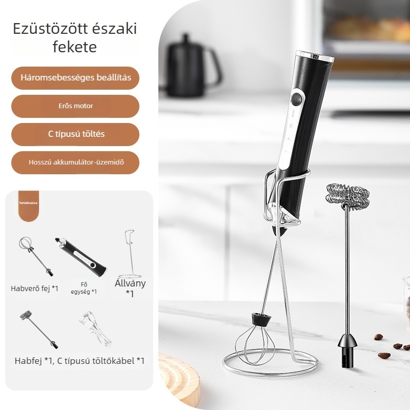 Still Feeling Elektromos tejhabosító, tojásfelverő, kávéhabosító, kézi kis mixer