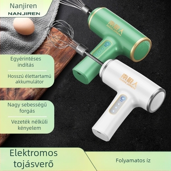 Töltő nélküli hordozható elektromos tojásfelverő mixer sütéshez és tejszín felveréséhez