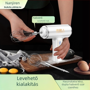 Töltő nélküli hordozható elektromos tojásfelverő mixer sütéshez és tejszín felveréséhez