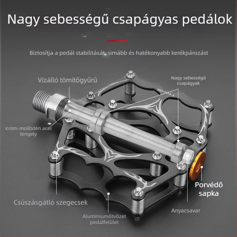 Tosuod kerékpár pedálok alumínium ötvözetből, csapágyas, csúszásmentes, univerzális pedálok hegymászó és országúti kerékpárokhoz