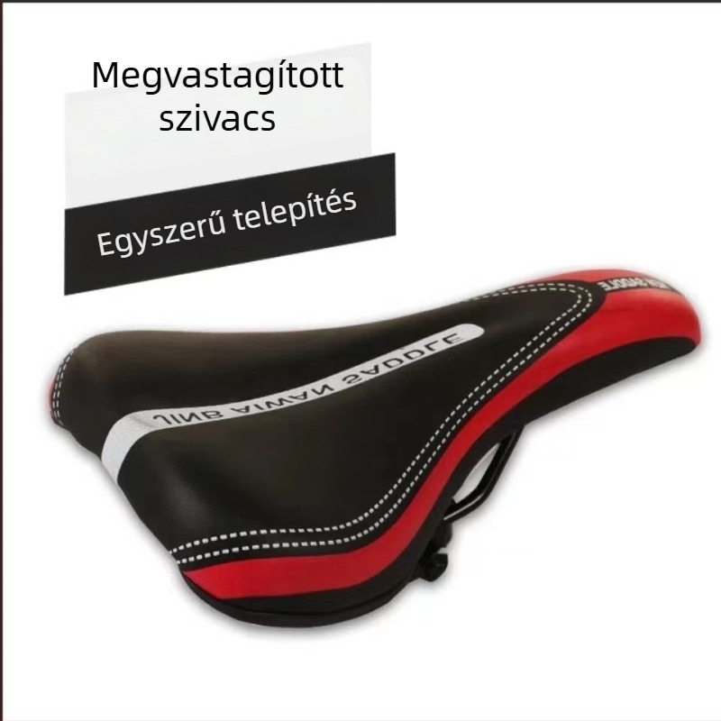 Kerékpár nyereg, 109-es modell, bőr-szivacs párna, mountain és road kerékpárokhoz, kényelmes, csúszásmentes, kopásálló