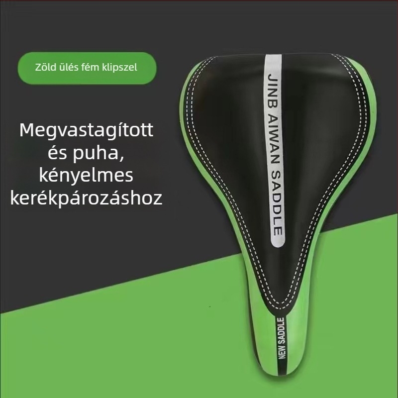 Kerékpár nyereg, 109-es modell, bőr-szivacs párna, mountain és road kerékpárokhoz, kényelmes, csúszásmentes, kopásálló