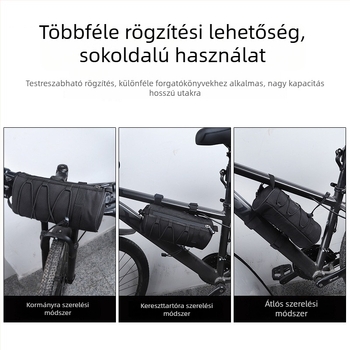 Vízálló kerékpáros táska elöl a kerethez és hátul a kerékpárhoz, hegyi kerékpárokhoz, multifunkcionális, könnyen hordozható