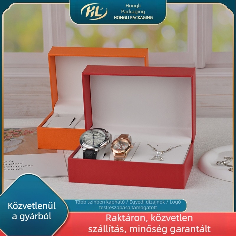 Óra- és ékszeres doboz – hordozható, kiváló minőségű tároló férfiaknak és nőknek, ékszer ajándékdoboz, óra és nyaklánc doboz, ékszer csomagolás