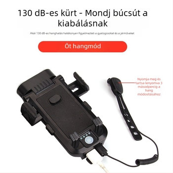 4 az 1-ben kerékpár világítás éjszakai tekeréshez: elsőfény, power bank, egygombos telefonzár