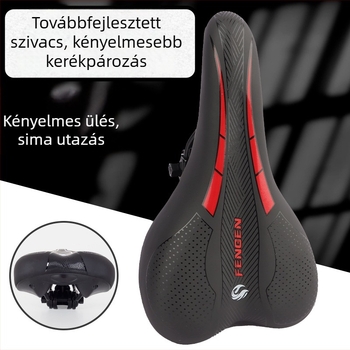 Kerékpárnyereg – nagy rugalmasságú, kényelmes, légáteresztő, csillapító hatású, vastag párnázás MTB-hez