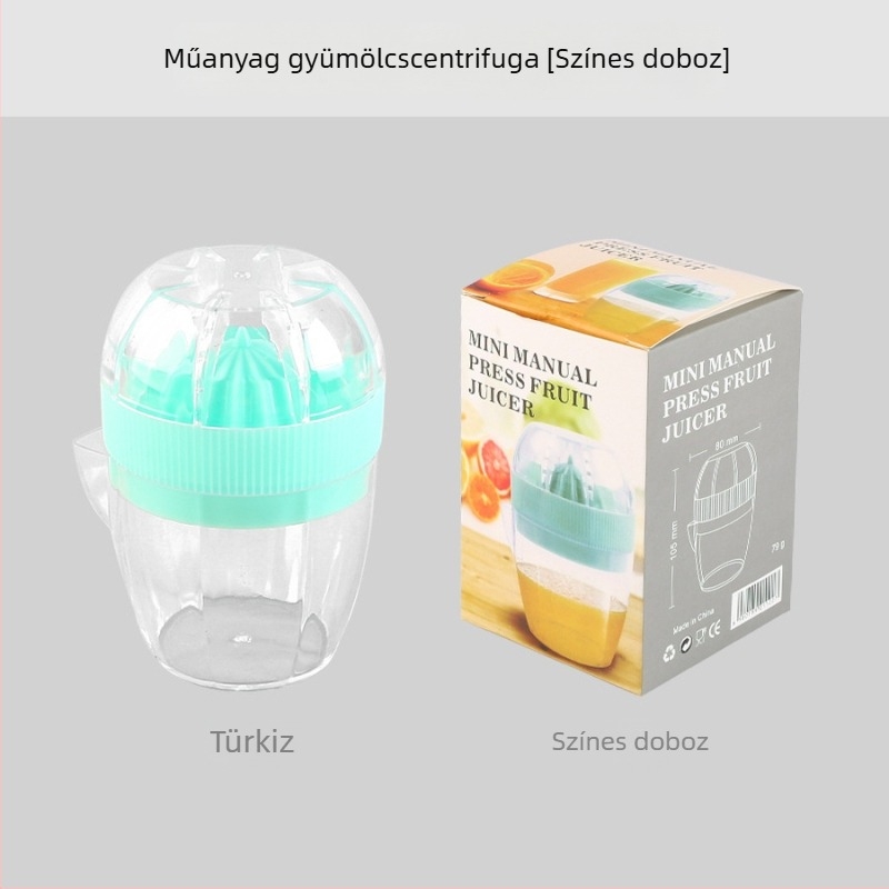 Kézi citrusprés – hordozható műanyag gyümölcsprés citromhoz és narancshoz, otthoni használatra