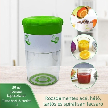 Kézi forgó gyümölcslevet készítő pohár – mini hordozható juicer, gyors és hulladékmentes, különféle gyümölcsökhöz