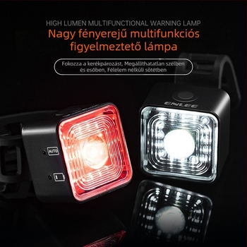 Kerékpár első és hátsó világítás készlet, intelligens féklámpa, USB töltés, vízálló