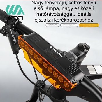 Új porálló ködfény kerékpár előfénye, több üzemmóddal, USB-C gyors töltés, alumíniumötvözet, nagy fényerő, kettős fény, éjszakai tekeréshez