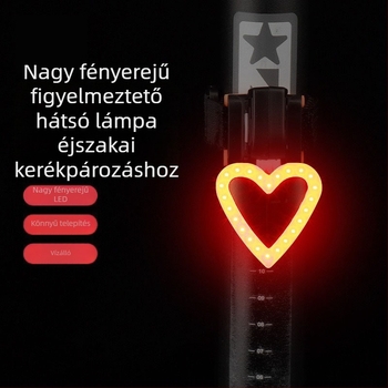 USB töltésű hátsó lámpa – út- és hegyi kerékpárokhoz, erős éjszakai világítás