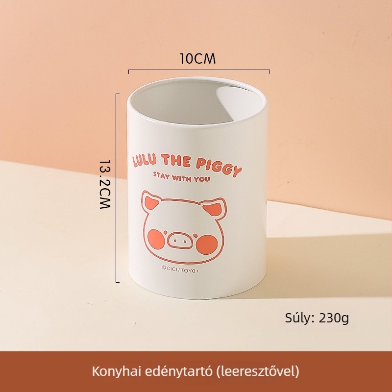 Kawashimaya x Lulu Pig szilikon spatula és kanál készlet, magas hőmérséklet-álló, élelmiszer-minőségű konyhai eszközök